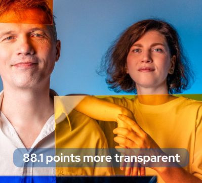 88.1 points more transparent