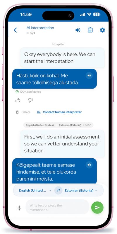 AI-tõlge Youpreti äpis